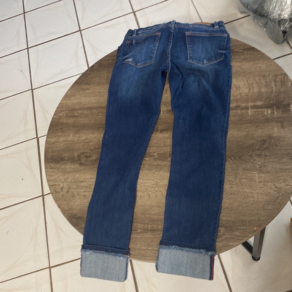 Karl Lagerfeld Paris Fringe Cropped Jeans Denim Womens Size 2 NWT - Picture 11 of 13